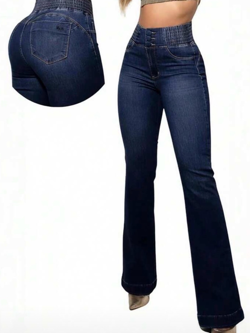 Women’s Jeans Y2K Style Fashionable Demin Bell Bottoms ✨ Size (L)